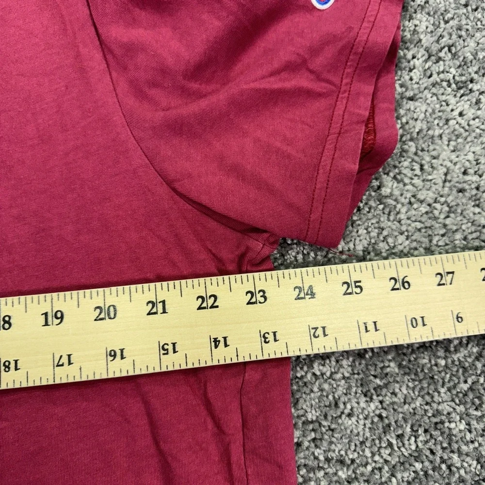 Champion Shirt Mens XL Red Embroidered Script Logo Tee Casual Crewneck - Picture 8 of 10